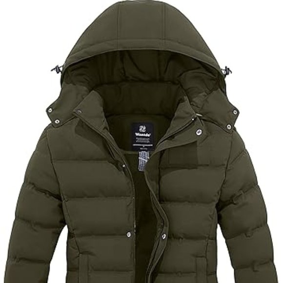Women's Hooded Warm Winter Coat Quilted Thicken Puffer Jacket with Removable - Picture 1 of 6